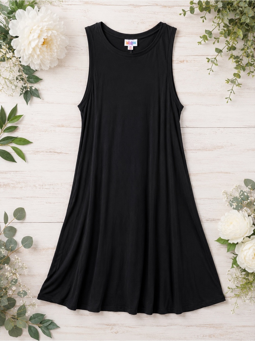 NWT LuLaRoe Charlotte Tank Swing Dress | XS | Black